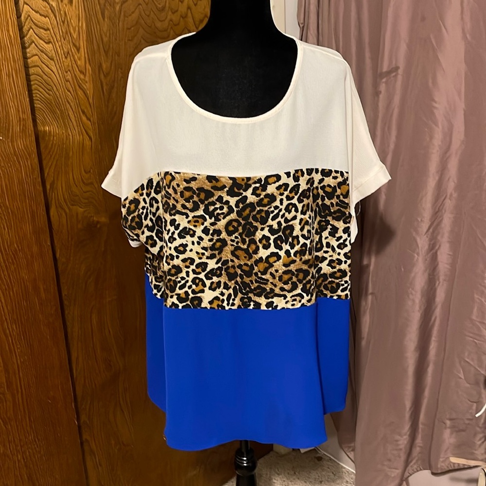 Spin U.S.A short sleeve blouse,sz.2X